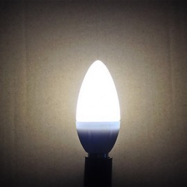 1PCS E14 4W 6-SMD5730 320LM 3000K Warm white High quality ceramic LED Candle light (AC110-120V/220-240V)