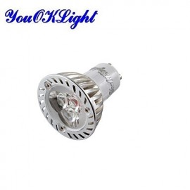 4PCS Dimmable GU10 3W 200LM 3000/6000K White/ Warm White 3-LED Spot Light Bulb - Silver + White (AC85~265V)