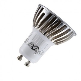 4PCS Dimmable GU10 3W 200LM 3000/6000K White/ Warm White 3-LED Spot Light Bulb - Silver + White (AC85~265V)