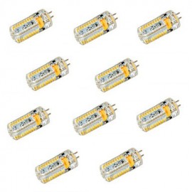 10 pcs G4 6W 72 SMD 3014 600 lm Warm White / Cool White T Decorative LED Bi-pin Lights AC/DC 12-24V