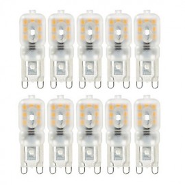 10 pcs Dimmable 4W G9 LED Lights 14 SMD 2835 300-400lm Warm/Cool White AC 220/110V