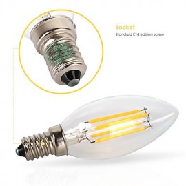 4W E14 LED Filament Bulbs C35 4 COB 400 lm Warm White Cool White Decorative AC 220-240 V 12 pcs