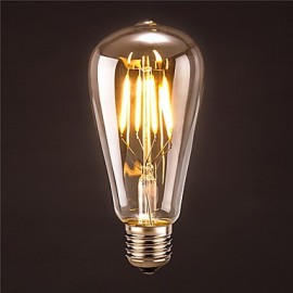 5pcs ST64 4W E27 LED Filament Bulbs COB Warm/Cool White Decorative Vintage Edison Light Bulb Retro Edison Bulbs AC220-240V