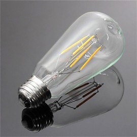 5pcs ST64 4W E27 LED Filament Bulbs COB Warm/Cool White Decorative Vintage Edison Light Bulb Retro Edison Bulbs AC220-240V