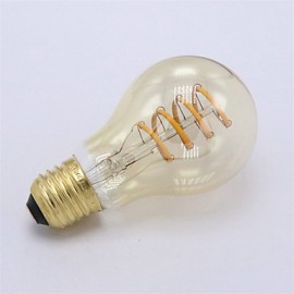 1pcs Dimmable A19 E27 New Design Soft LED Filament 4W LED Vintage Lamp Bulb Spiral Edison Bulb Commercial Light Bulb 220-240V