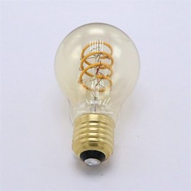 1pcs Dimmable A19 E27 New Design Soft LED Filament 4W LED Vintage Lamp Bulb Spiral Edison Bulb Commercial Light Bulb 220-240V