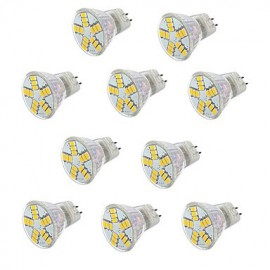 10pcs 3.5W MR11 15XSMD5730 Light Spotlight Bulbs Cool/Warm White Halogen Bulbs Equivalent(12V)