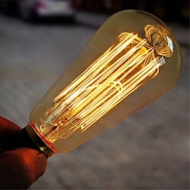 5pcs ST64 E27 40W Incandescent Vintage Edison Light Bulb For Restaurant Club Coffee Bars Light(220-240V)