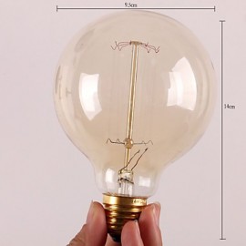 40W E27 Retro Industry Style Globe Transparent Incandescent Bulb