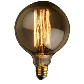 E27 40W G125 Straight Wire Large Bulb Edison Retro Decorative Light Bulbs