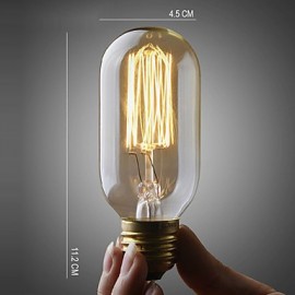 110V OR 220V Edison ST45 Bulb/ Retro Edison lamp Filament bulb/Copper E26 E27 Bulb 40W