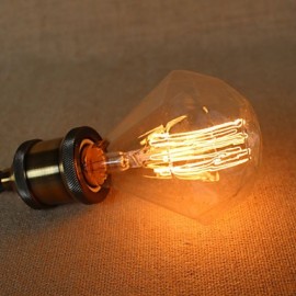 E27 40W G95 Diamond Straight Wire Edison Bulb Large Lo Bar Pendant Lamp With A Retro Light Source