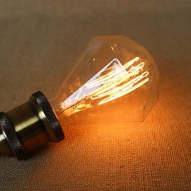 E27 40W G95 Diamond Straight Wire Edison Bulb Large Lo Bar Pendant Lamp With A Retro Light Source