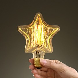 40W E27 Retro Industry Style Transparent Incandescent Bulb in Star Shape