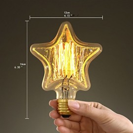 40W E27 Retro Industry Style Transparent Incandescent Bulb in Star Shape
