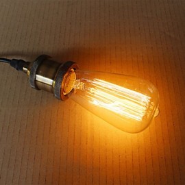 40W ST58 Edison Incandescent Light Bulbs 19 E27 Silk Vertical Wire Retro Decorative Light Bulbs