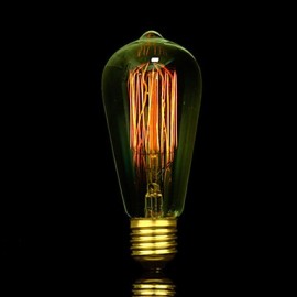 40W ST58 Edison Incandescent Light Bulbs 19 E27 Silk Vertical Wire Retro Decorative Light Bulbs