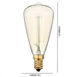 ST48 E14 220 V Edison Bulbs Yellow Light The Little Screw Base Vintage Chandelier Decoration Light