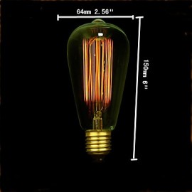 40W E27 Edison retro light bulb ST64 (220-240V)