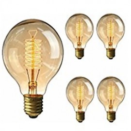 5pcs G95 Antique Retro Vintage Edison Bulbs E27 Incandescent Light Bulbs 40W Decorative Filament Bulb Edison Light 220-240V