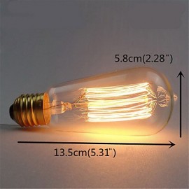 ST58 40W E27 Vintage Retro Incandescent Filament Edison Lamp Bulb(AC220-240V)