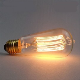 ST58 60W E27 Vintage Retro Incandescent Filament Edison Lamp Bulb(AC220-240V)