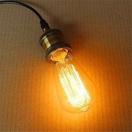ST58 60W E27 Vintage Retro Incandescent Filament Edison Lamp Bulb(AC220-240V)