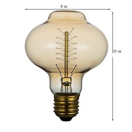 E27 40W D80 Lantern Around The Silk Restaurant Hotel, Edison Wedding Banquet Bar Retro Decorative Light Bulb