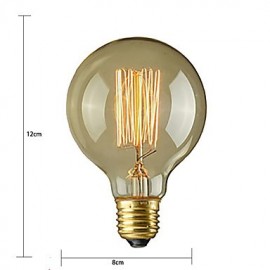 Pure Cupper Lamp Cap Retro Vintage E26 Artistic Filament Bulb Industrial Incandescent Light Bulb 40W