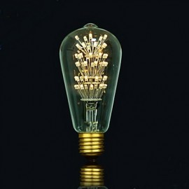 ST64 LED 3W Antique Edison Silk ball Bubble Lamp(85V-265V)