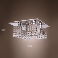 Chandelier Modern Crystal Stainless Living 4 Lights