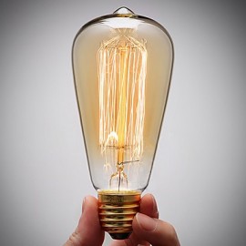 6pcs/lot ST64 E27 40W Edison Bulb Vintage Retro Lamp Incandescent Light Bulb (220-240V)