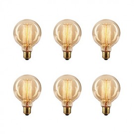 6pcs/lot G80 E27 40W Edison Bulb Vintage Retro Lamp Incandescent Light Bulb (220-240V)