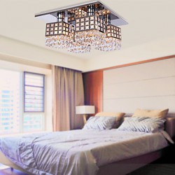 Chandelier Modern Crystal Stainless Living 4 Lights