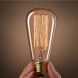 ST64 E27 40W Incandescent Vintage Edison Light Bulb For Restaurant Club Coffee Bars Light(220-240V)