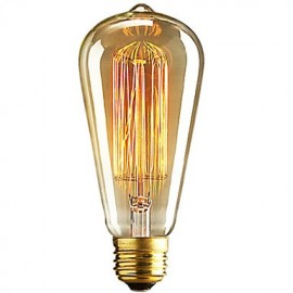 ST64 E27 40W Incandescent Vintage Edison Light Bulb For Restaurant Club Coffee Bars Light(220-240V)