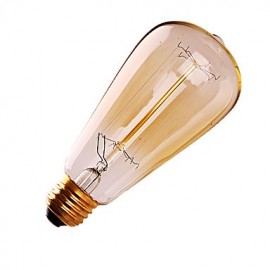 ST64 Edison Vintage Bulb 220-240V 40W E27 Amber Warm White Decorative Dimmable 4PCS