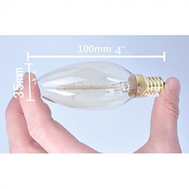 E14 25W C35 Burning Tip Of The Yellow Light 220V Edison Light Bulb Small Lo Lo Retro Retro Light Source