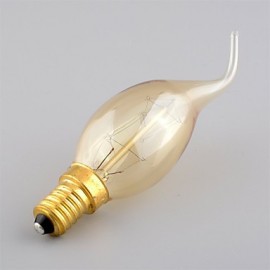 C35L 40W E14 Edison Halogen Bulb Light Retro Lamp Retro Vintage Industrial(AC220-240V)