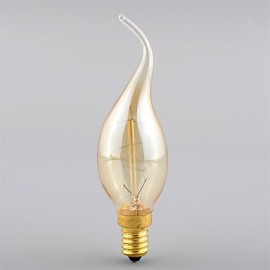 C35L 40W E14 Edison Halogen Bulb Light Retro Lamp Retro Vintage Industrial(AC220-240V)