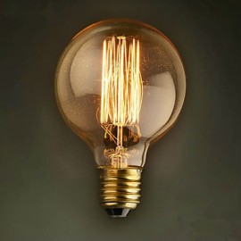 E27 40W G80 Straight Wire Restaurant Hotel Ball Edison Retro Decorative Light Bulb