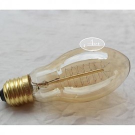 E27 AC220-240V 40W Silk Carbon Filament Incandescent Light Bulbs BT75S Around Pearl