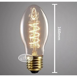 E27 AC220-240V 40W Silk Carbon Filament Incandescent Light Bulbs BT75S Around Pearl