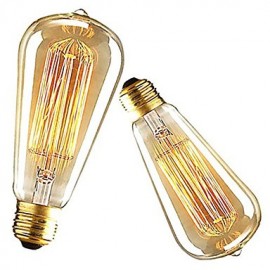 ST64 60W Vintage Antique Edison Style Incandescent Clear Glass Light Lamp Bulb(AC220-240V)