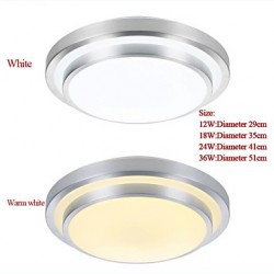 Flush Mount Lights LED 18W Bathroom Kitchen Light Round Simple Modern Diameter 35CM