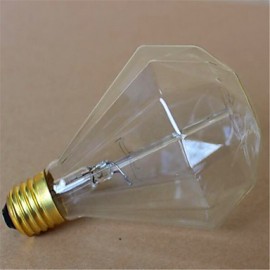 E27 220-240V G95 40W Diamond Straight Wire Bar Pendant Decorative Retro Light Bulbs