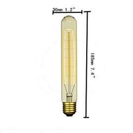 E27 AC220-240V 40W Silk Carbon Filament Incandescent Light Bulbs T185 Around Pearl
