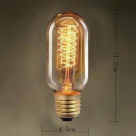 Pure Cupper Lamp Cap Retro Vintage E27 Artistic Filament Bulb Industrial Incandescent 40W