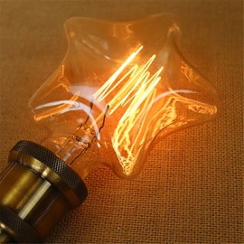 Pentagram Edison 40W E27 Light Bulbs Vintage Tungsten Lamp Antique Decorate Lighting for Pendant (AC220-240V)