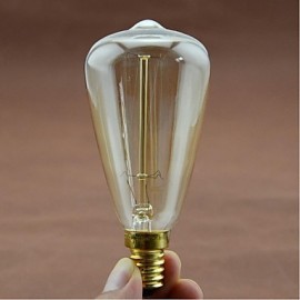 E14 AC220-240V 40W Silk Carbon Filament Incandescent Light Bulbs T48 Around Pearl